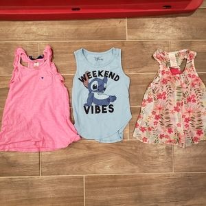 3 girls Tank Tops Size 4T